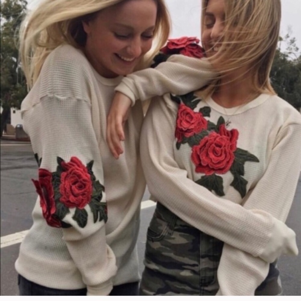 LF Furst of a kind waffle rose long shirt